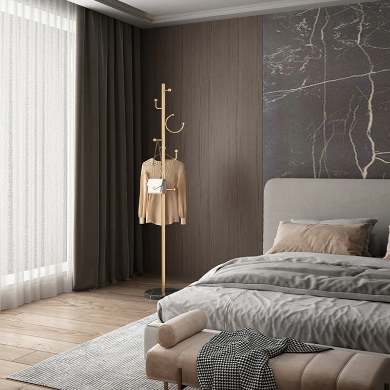 Luxury Modern Coat Rack Italian Style Living Room Portable Standing Floor Clothes Hanger Office Appendiabiti Room Furniture - Fixturic