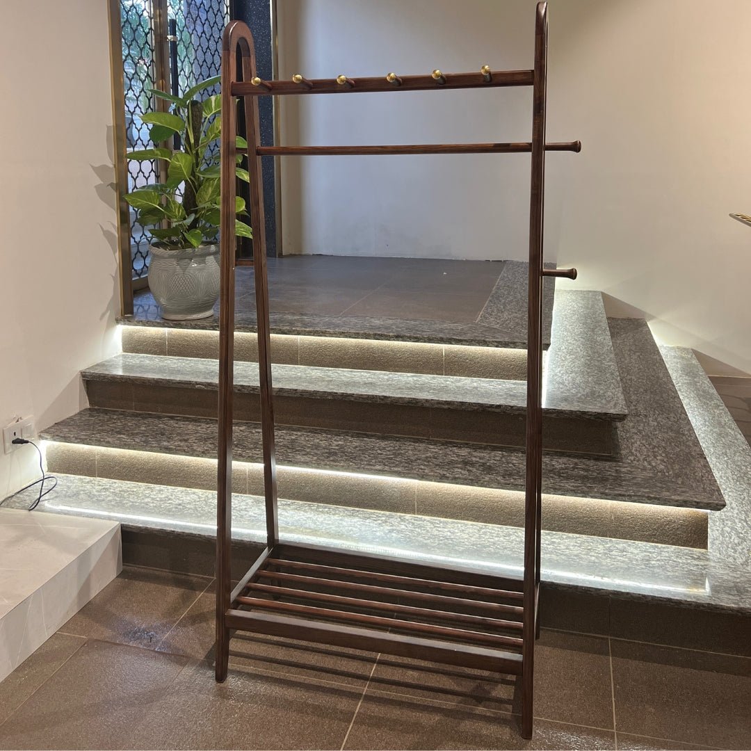 Inari Wooden Clothes Hanging Stand - Fixturic