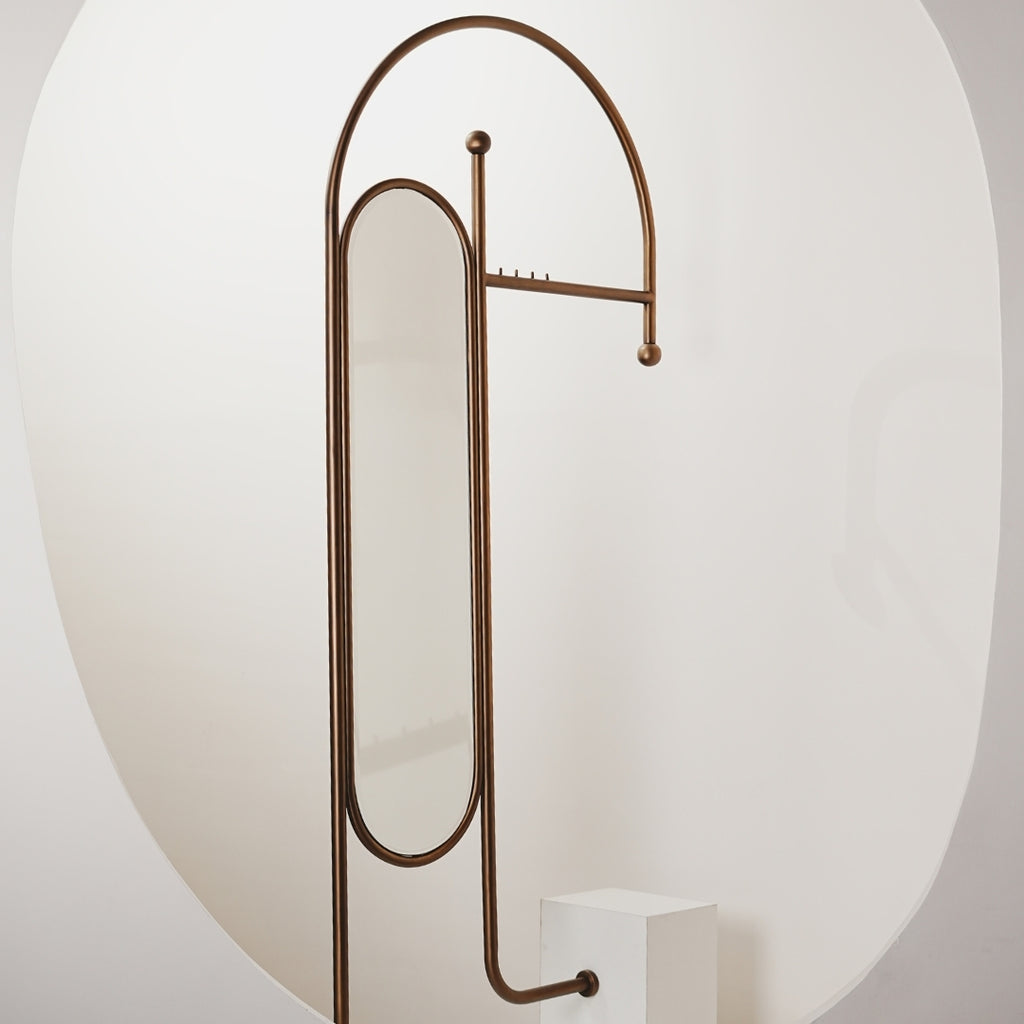 Blinque Clothes Hanging Stand with Mirror - Fixturic
