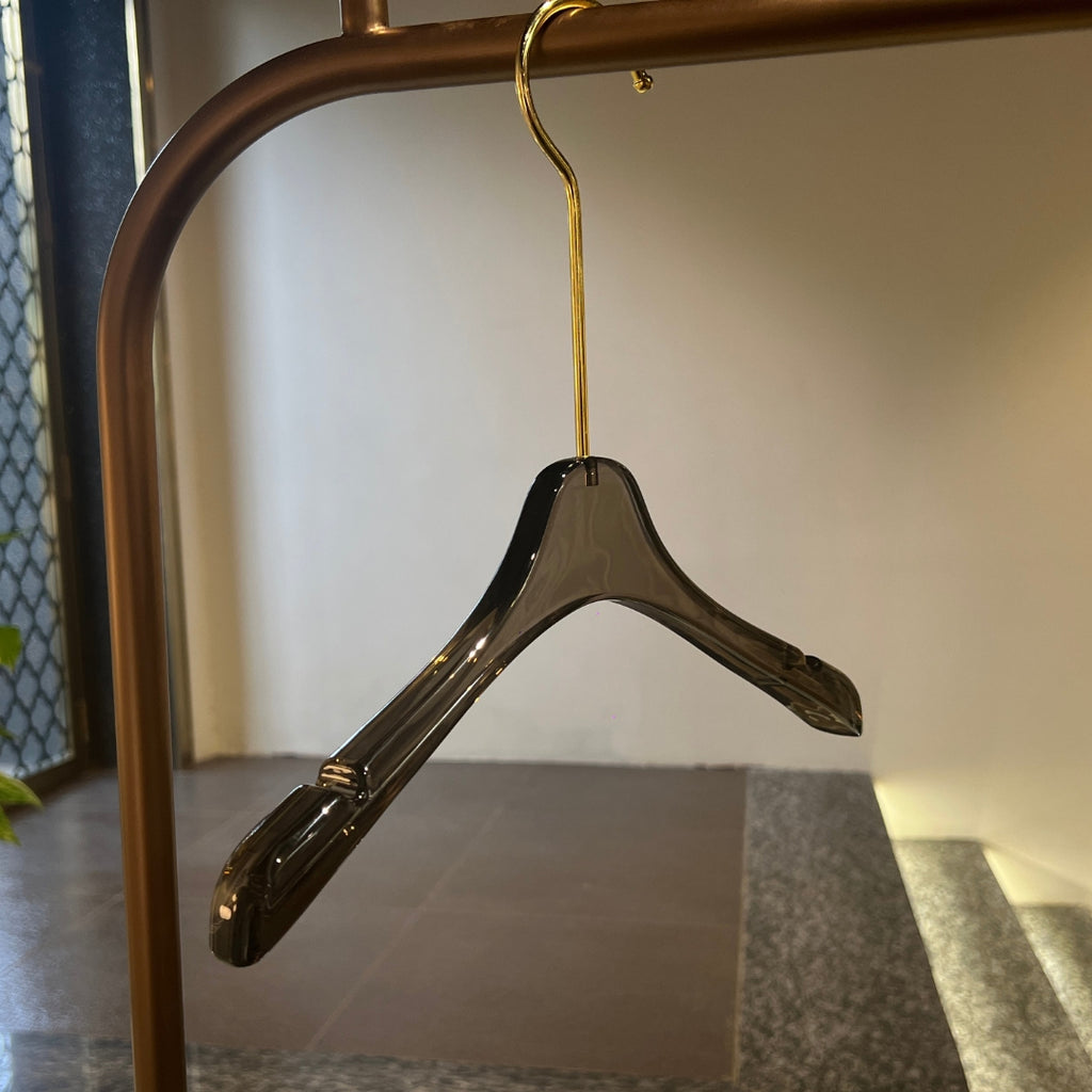 Black Acrylic Clothes Hanger (Set of 5) - Fixturic