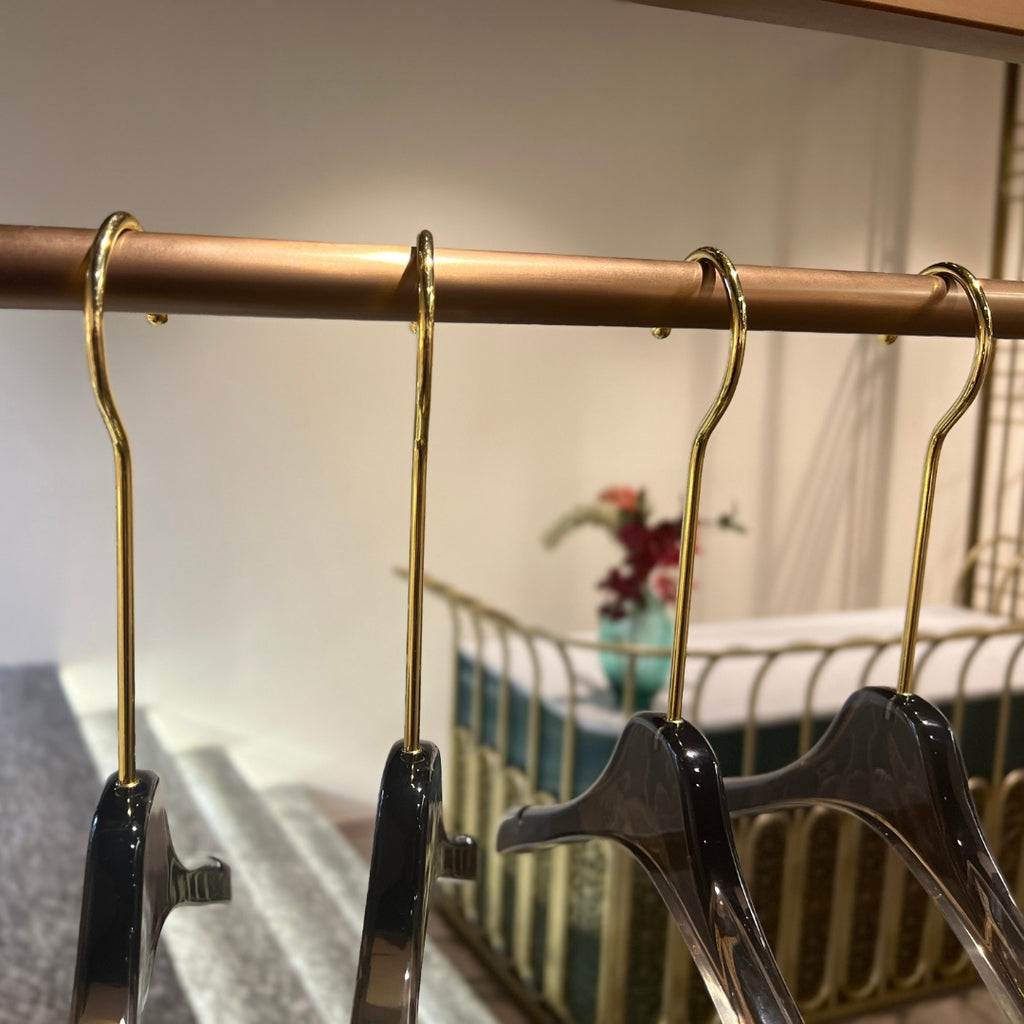 Black Acrylic Clothes Hanger (Set of 5) - Fixturic