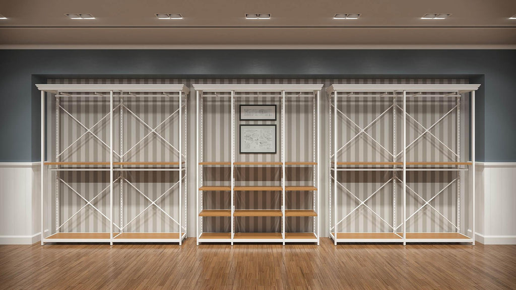 Almirah Shelving System | Retail Store Furniture - Fixturic