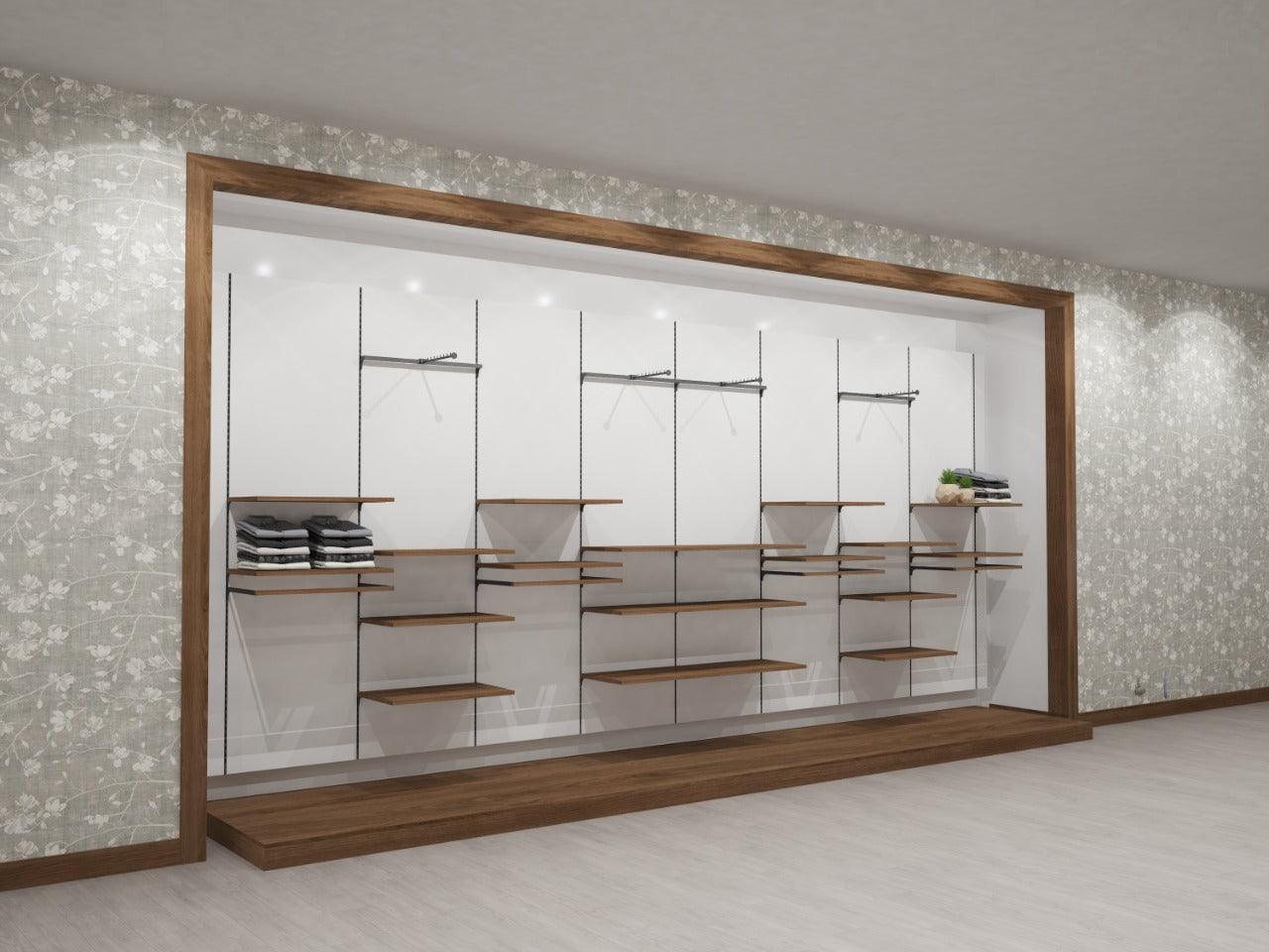 Channel Panel Shelving System - Fixturic