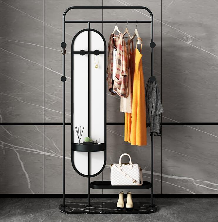 Creme Mirror Clothes Rack - Fixturic
