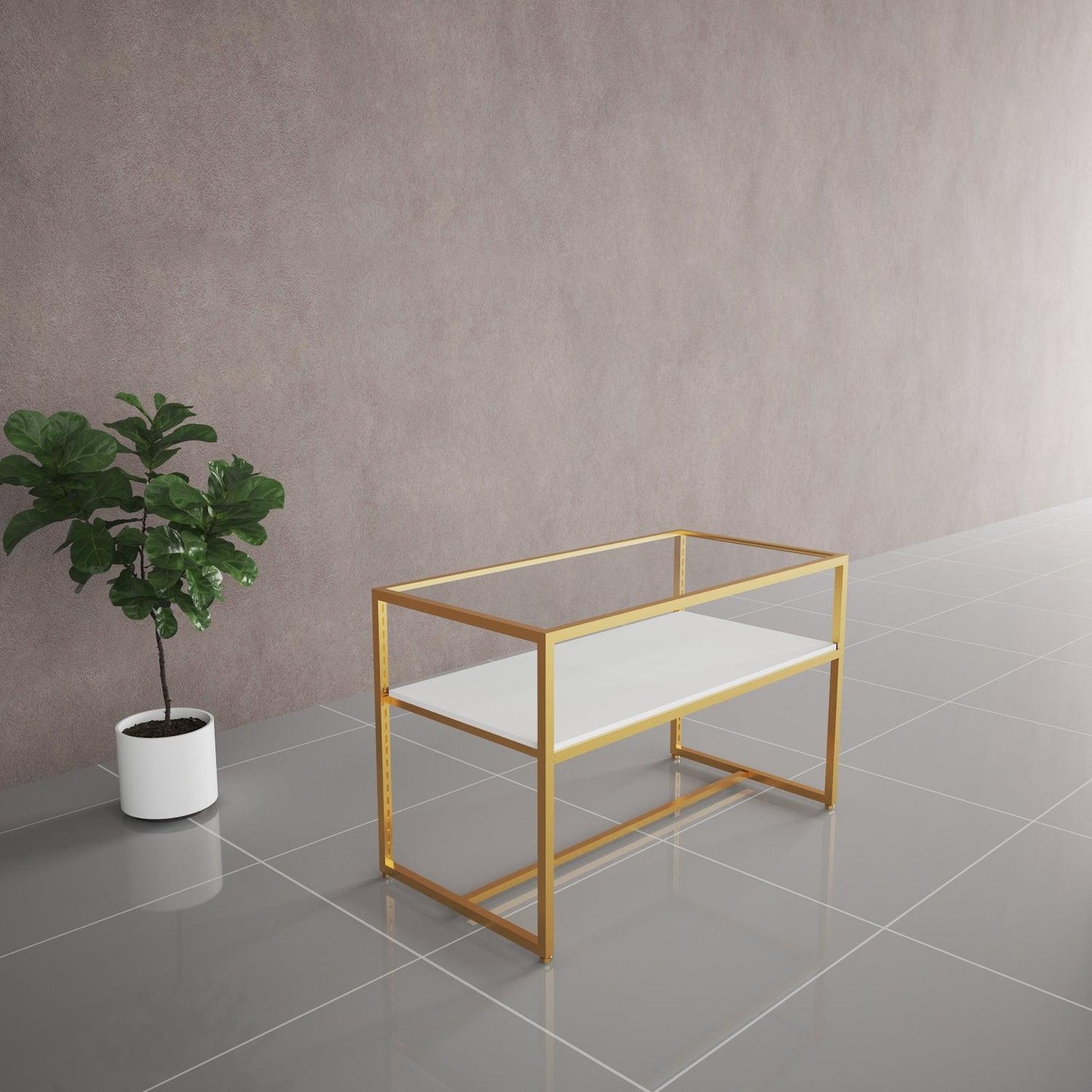 Display Table With Glass Top - Fixturic