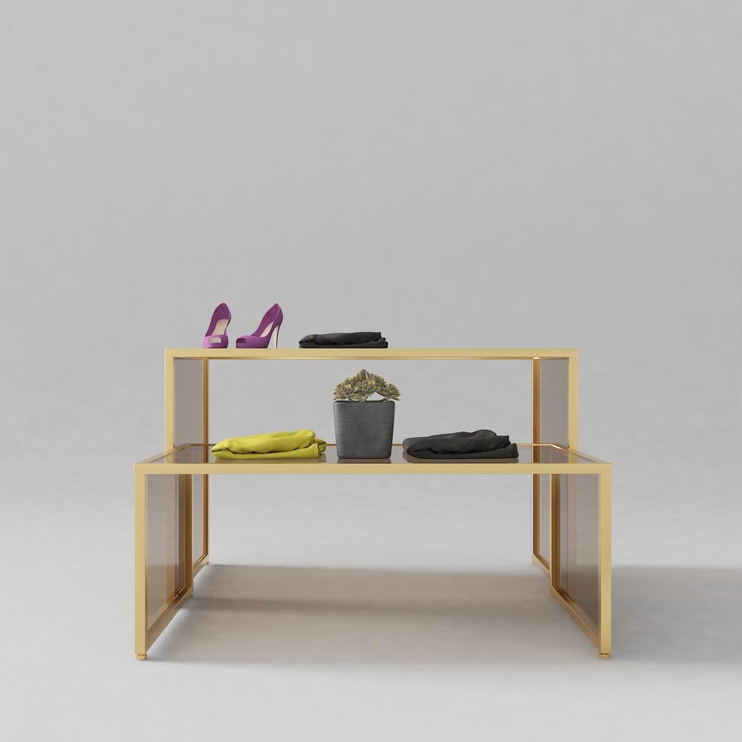 Glass Nesting Table | Display Table for Clothing Stores